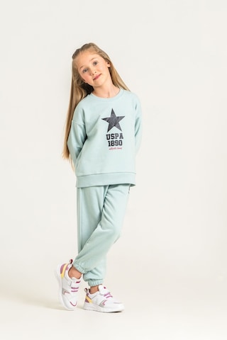 U.S. Polo Assn. Kız Çocuk Baskılı Yeşil Uzun Kol Eşofman Takımı Us2719-c-v3 Us2719-c-v3