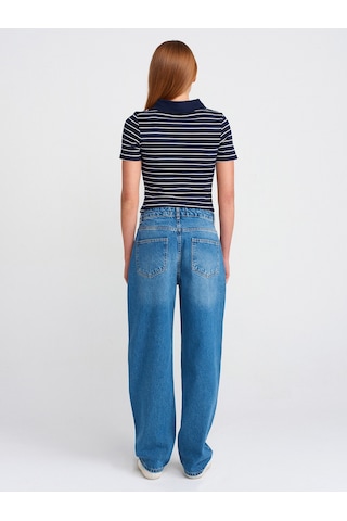 Dilvin 71768 Kendinden Tintli Balon Denim Pantolon Tint