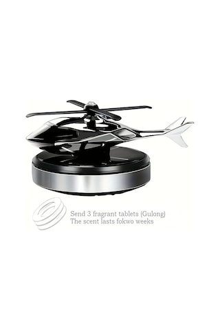 Topnotch Solar Enerjili Helikopter Araç Kokusu Silvery Dönen Kanatlı Alüminyum Koku Yayıcı