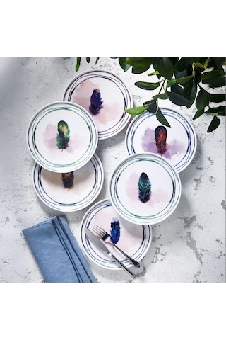 Fecra Tirga 6 Parça Pasta Tabağı Seti