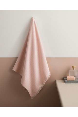 Eleta Pamuklu Yüz Havlusu - Pudra 8684427190593 Pudra