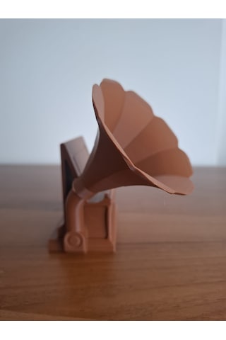 Gramofon Telefon Standı Kahve