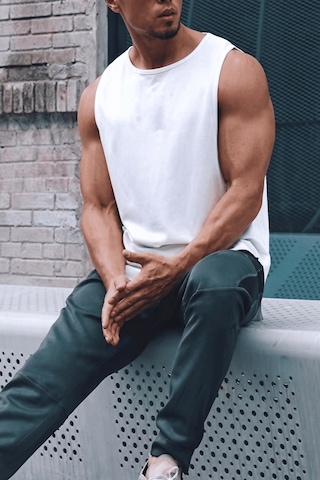 Genius Store Erkek Sporcu Atleti Sıfır Kol Tişört Fitness Gym Antrenman Tişörtü Ter Tutmayan Atlet Sıfırkol-2026 Beyaz