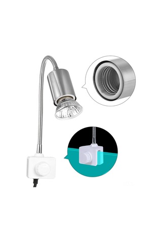 Yifomall 25w Kaplumbağa Güneş Lambası Uva-uvb Tam Spektrum, Seramik Fiyak, 360 Dönen Boru, Avrupa Standartı 220v Gümüş