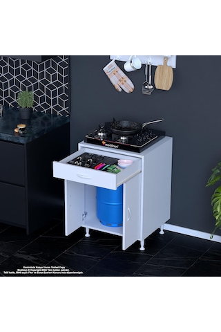 Modilayn Birce L-65 X 87 X 48 Cm Set Üstü Ocak Ve Tüp Bölmeli Çekmeceli Mutfak Dolabı Modilayn Birce L-65 X 87 X 48 Cm Set Üstü Ocak Ve Tüp Bölmeli Çekmeceli Mutfak Dolabı
