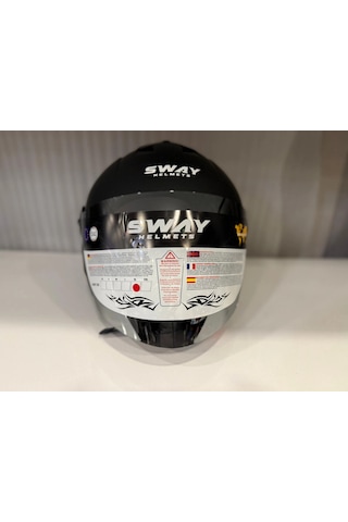 Kask Sway Sw 715 Matt Black Aynalı Vizör Mat Siyah