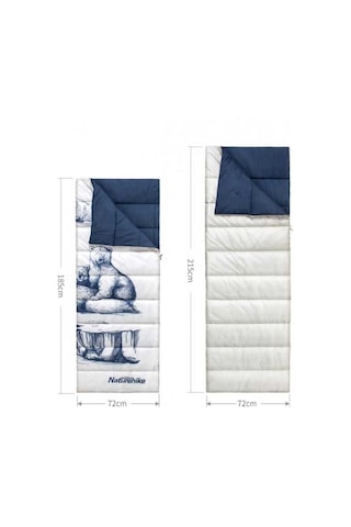 Naturehike Çift Kişilik Uyku Tulumu Polar Bear Çok Renkli
