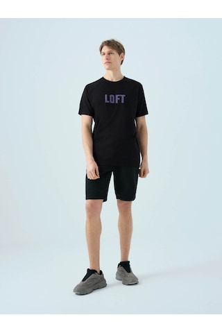 Loft Regular Siyah - Mor Erkek T-shirt Lf2038461 Siyah - Mor