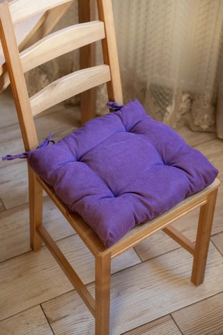 Slavıca Sandalyeye Takılan Bağcıklı Kare Yastık 40x40cm 363124947 Violet