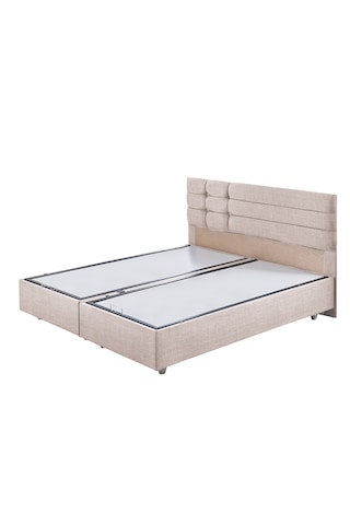 Viyana Çift Kişilik Baza Başlık Letto Yatak Seti - Krem 150 x 200