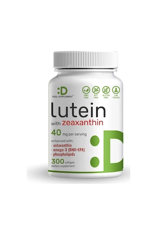 Lutein And Zeaxanthin Supplements, 40mg Per Serving, 300 Softgels