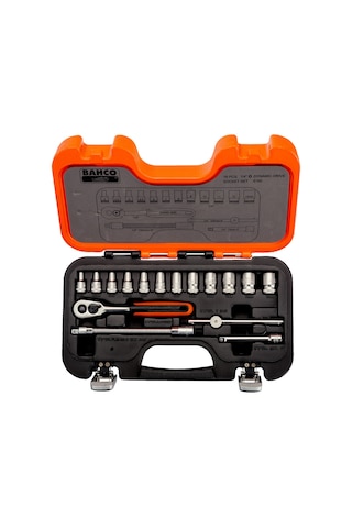 Bahco S160 16 Parça 1/4” Lokma Takımı 6 Köşe