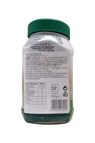 Sacla Pesto Fesleğenli Makarna Sosu 950 G