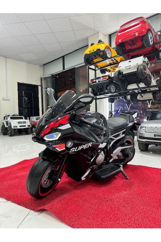 Oyuncak Sepetim Bmw S 1000rr 24 Volt Akülü Çocuk Motorsikleti Yumuşak Lastikli Siyah