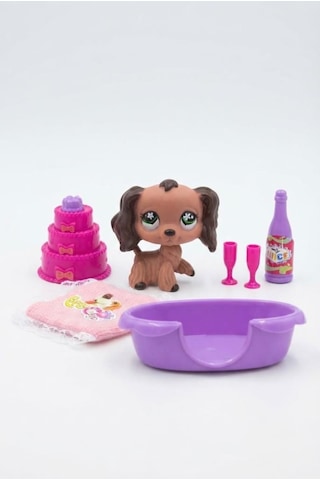 Petclub Sevimli Minişin Yatak Odası Oyun Seti - Sevimli Kahverengi Köpek Figürlü Ve Aksesuarlı Eğlenceli Kutu Oyuncak