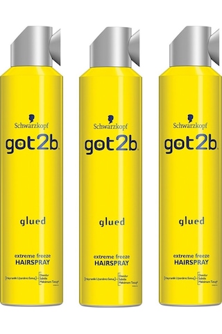 Schwarzkopf Got2b Glued Maksimum Tutucu Saç Spreyi 3 x 300 ML