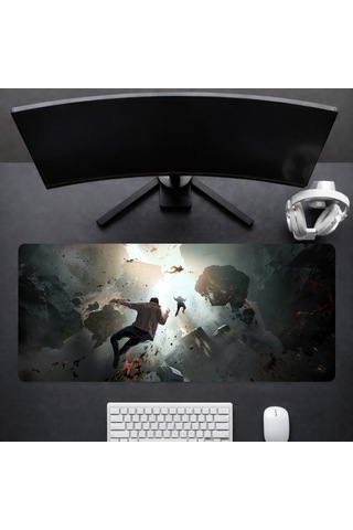 90x40 Cm Desenli Oyuncu Gaming Mouse Pad Kaymaz Kauçuk Taban Fare Altlığı Xxl Mousepad Landscape Serisi 04
