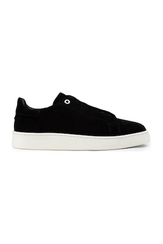 Deery Erkek Hakiki Süet Siyah Gizli Bağcıklı Sneaker Ayakkabı - 04444msyhe01