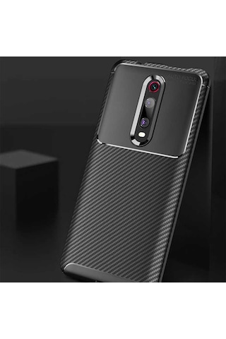 Xiaomi Mi 9t Kılıf Zore Negro Silikon Kapak Siyah