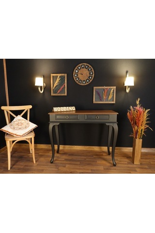 Wooding 100 Cm Çekmeceli Masif Siyah Ceviz Dresuar (548588051) Siyah