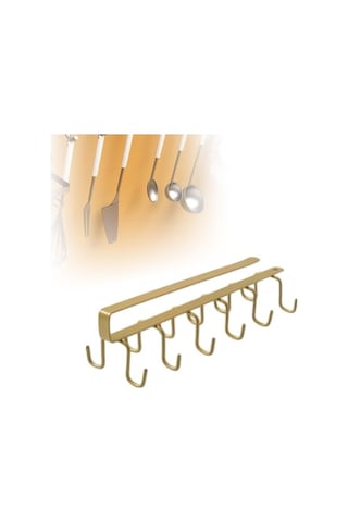 Trendooze Kabin Raf Kahve Kabası Tutucu, Altın Kemerli Askı Altı Altın