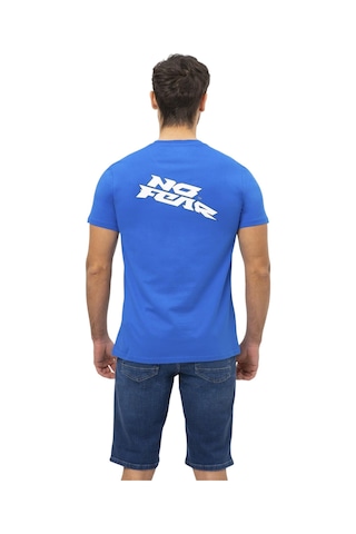 No Fear Bisiklet Yaka Kısa Kol Penye Erkek T-shirt 50042ırt Saks