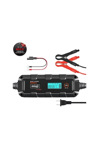 Mioji Mio 6000 6a 6v Ve 12v Araba Şarj, Akü Bakım, Damlama Şarj Cihazı Ve Motosiklet, Atv, Lityum Ve Derin Döngülü Aküler İçin Kükürt Akıllı