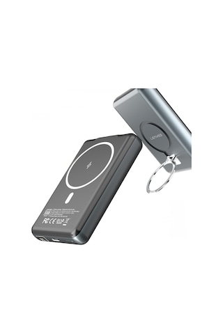 Lenyes Pw1001d Pd 22.5w Hızlı Şarj Özellikli Standlı Wireless Powerbank 15w 10000mah Gri