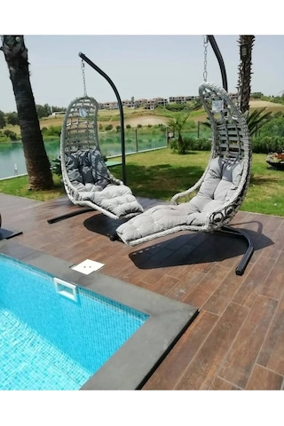 Garden Decor Capri Swing Bodrum Bahçe Balkon Salıncağı Gri