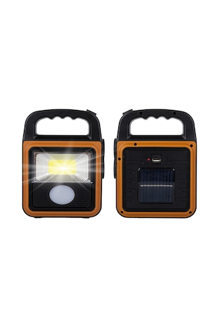 Powermaster Hs-8020c Cob Ledli Solarlı 4 Kademeli Usb Powerbank Çıkışlı Şarjlı Işıldak Fener
