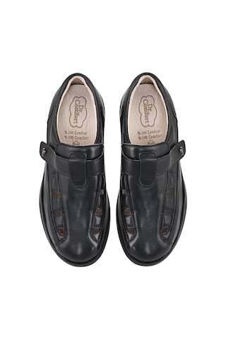 Dr Comfort Dr.comfort Dr.7100 Erkek Ortopedik Sandalet Rocker Bottom Tabanlı El Yapımı Vejetal Deri Siyah
