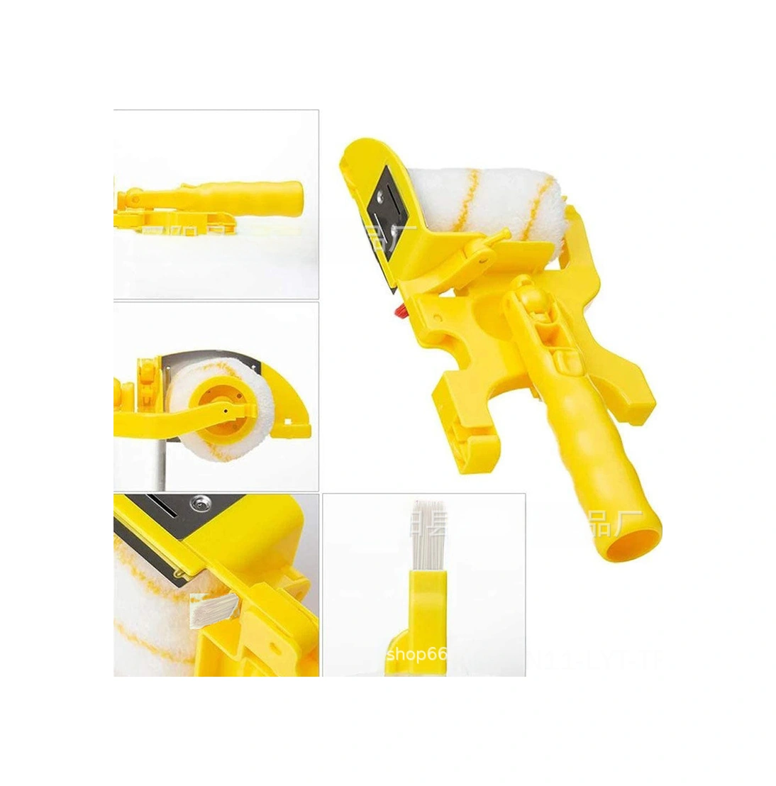 Youtek Sınırlıksız Boya Uygulama Aleti: İnce Tüylü Kenar Düzeltici, Çizgi Ve Duvar Renklendirme, Sarı Tekli Rulo Fırça