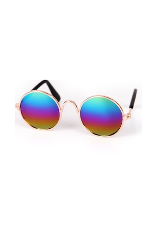 Geekyou Kedi Köpek Güneş Gözlüğü - Renkli Yansımalı Metal Çerçeve Pet Moda Aksesuarı