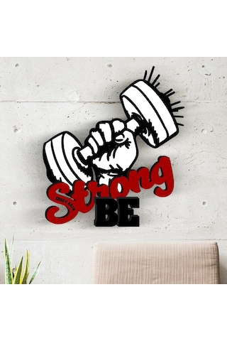 Bk Gift Kişiye Özel Be Strong Tasarımlı Ahşap Duvar Objesi Model 1 Akgn12028 Renkli