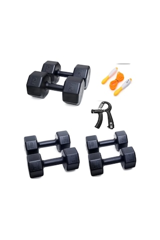 Ps Spor 3 Çift Dambıl Sayaçlı Ayarlanabilir El Yayı Sayaçlı Atlama Ipi 3 Kg 5 Kg 7 Kg Dambıl Set