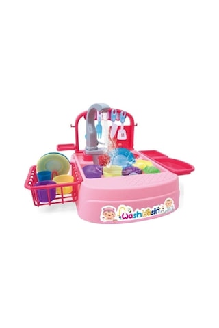Oyuncak Bulaşık Yıkama Seti-İç Sepetli Modern Çeşmeli Lavabo