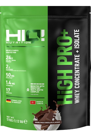 Hıq High Pro+ 510gr Double Mılk Chocolate Flavored