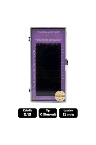 Ocean 0.10c Natural Kıvrım 13 Mm Soft Eyelash Doğal İpek Kirpik 16'lı