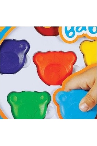 Carioca Teddy Şekilli Kirletmeyen Mum Boyalar 6'lı