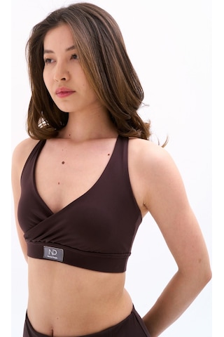 Normal People Runı - Spor Bra / Şeftali Dokulu Peach Skin Kumaş Kahve