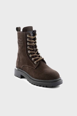 Harley Davidson Rebel Logolu Hakiki Deri Bot Kadın Bot 026z100023 Ctn Dark Brown Kahverengi