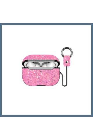 Buradabulabilirsin Onegif Apple Uyumlu AirPods Pro 2 2.nesil Bright Simli Apple Uyumlu AirPods Kapak - Pembe Bbz