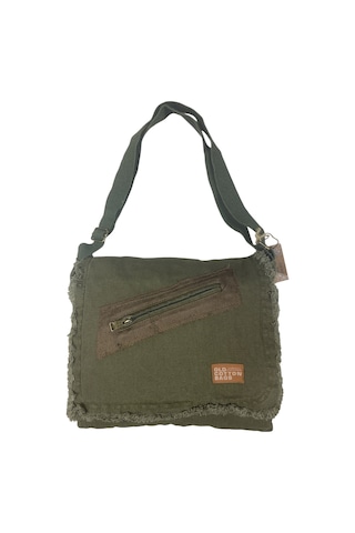 Vintage Salaş Orta Boy Unisex Günlük Çapraz Postacı Tablet Çantası M 32 Cm X 27 Cm Haki