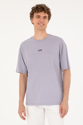 U.S. Polo Assn. Erkek Comfort Fit Bisiklet Yaka Gri Tişört 50287083-VR024
