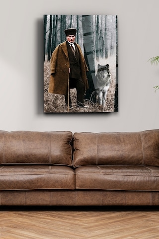 Atatürk Bayrak Vatan Cam Tablo Dekoratif Duvar Tablosu Uv Baskılı Canlı Renkler Kafe Ve Ofis İçin Doğum Günü Hediyesi 4mm Kırılmaz Cam