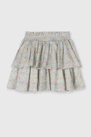 Panço Liberty Kumaş Çiçek Desenli Kız Çocuk Etek 5611gk13003 Yeşil