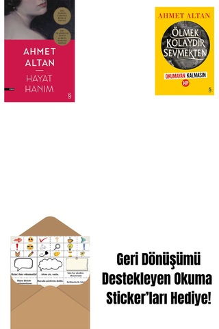 Hayat Hanım + Ölmek Kolaydır Sevmekten Okumayan Kalmasın + Okuma Sticker'ları