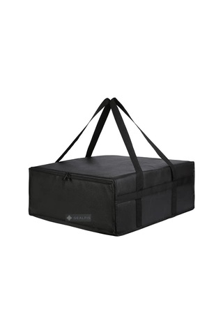 Monyee Siyah Isı Yalıtımlı Pizza Taşıma Çantası - 50x50x20.5 Cm - Lezzeti Isıtarak Taşır - Opp Paketli
