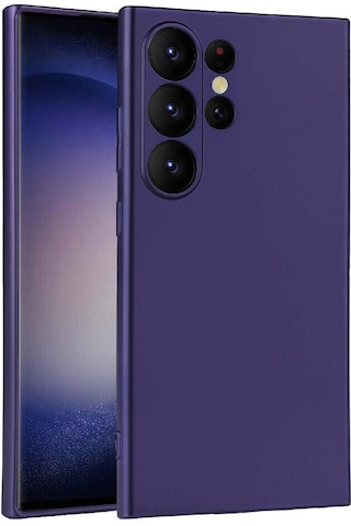 Noktaks Samsung Uyumlu Galaxy S24 Ultra Kılıf Mat Renkli Esnek Premier Silikon Kapak Lacivert