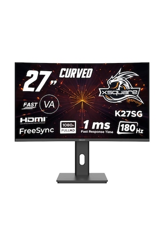 Dexim Dmt007 27'' 180hz 1ms Fhd Hdmı Dp Hdr Freesync Fast Va Curved Gaming Monitör